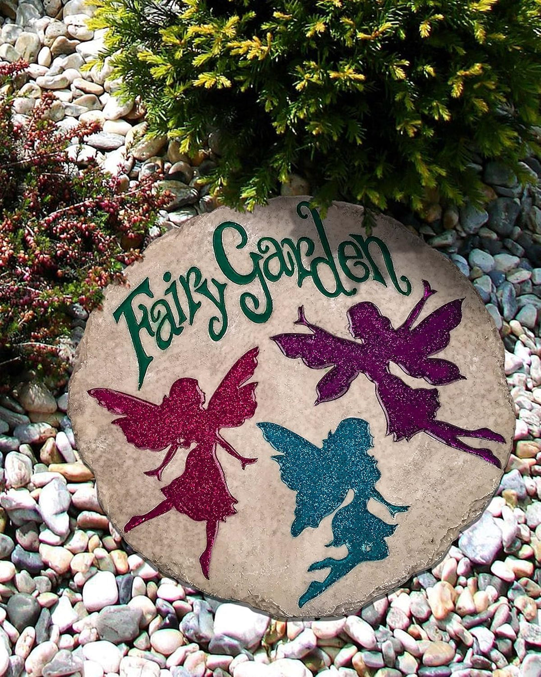 Spoontiques - Gartendekoration - Life Is Good Marienkäfer Trittstein - Dekostein für den Garten Life