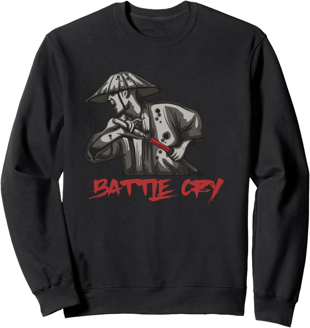 Samurai Schrei Geschenk Katana Ninja Japanischer Anime Sweatshirt