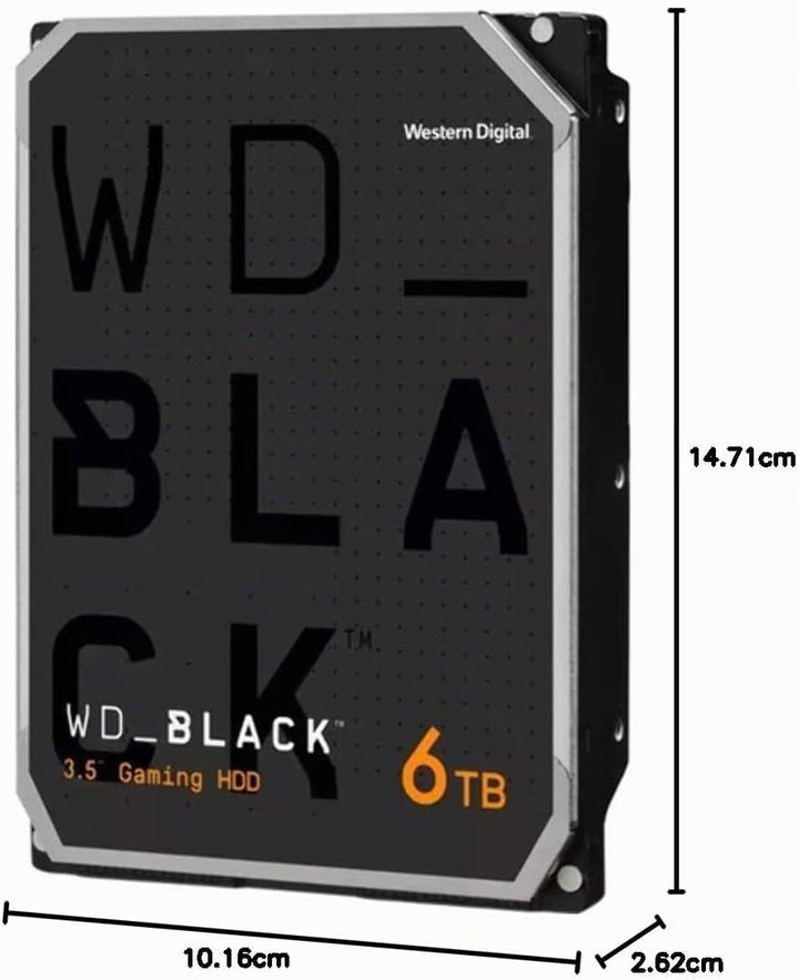 WD_BLACK HDD 6 TB (interne 3,5 Zoll-Gaming-Festplatte, Hochleistungsfestplatte, Performance Desktop