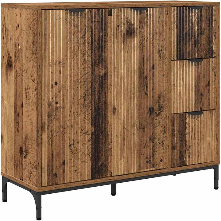 Homgoday Sideboard Altholz 89,5 x 33 x 82 cm Holzwerkstoff Anrichte Model883462