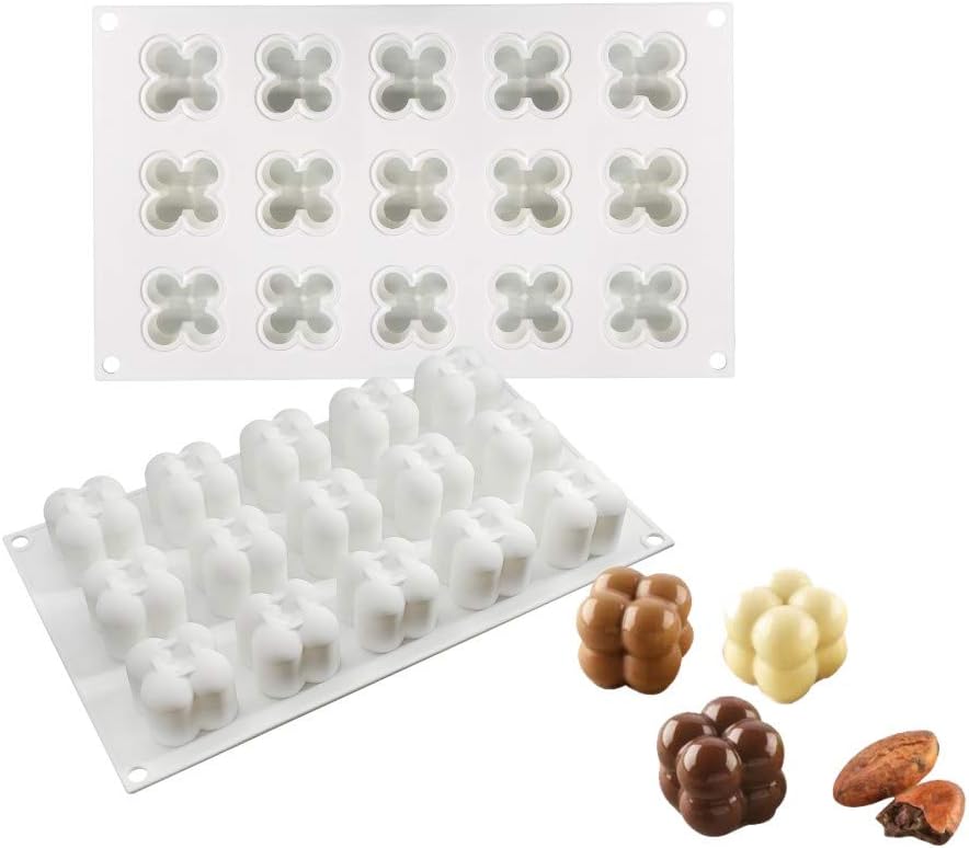 Uenmay Silikonform 3D 3D Kuchenform Handgemachtes Backgeschirr DIY Formen, 15 Löcher Kleine magische