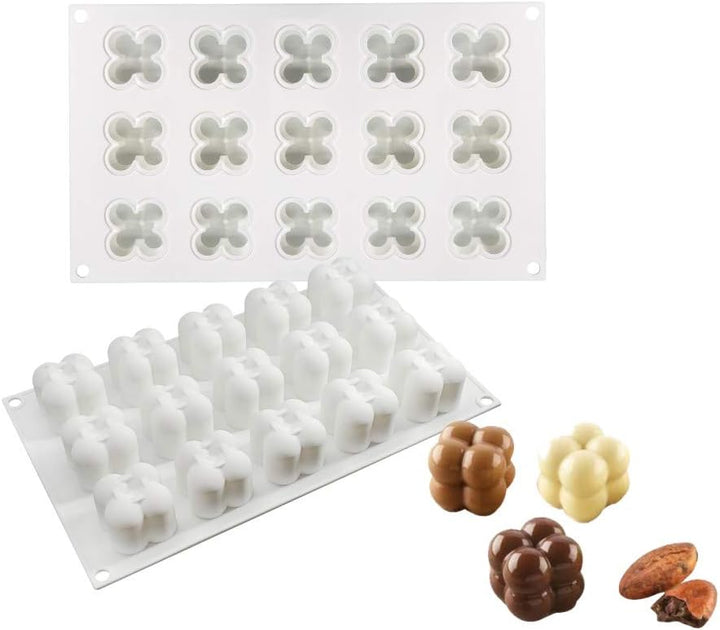 Uenmay Silikonform 3D 3D Kuchenform Handgemachtes Backgeschirr DIY Formen, 15 Löcher Kleine magische