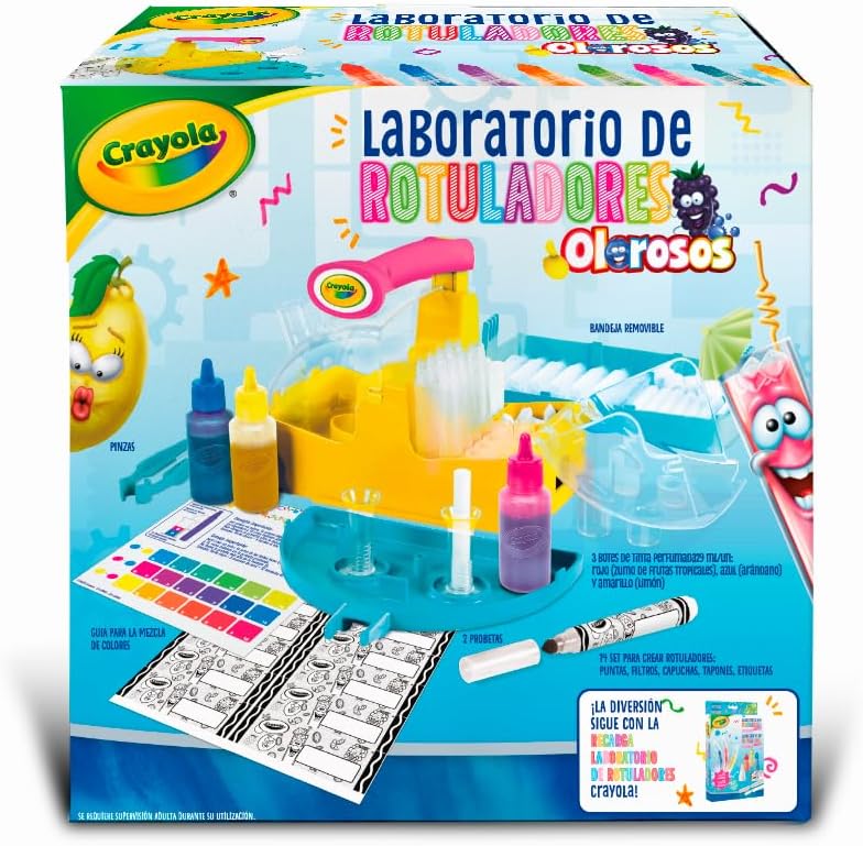 CRAYOLA - Neon-Geruchsmarker-Labor, erstellen Sie Ihre eigenen parfümierten Marker mit Neonfarben, k