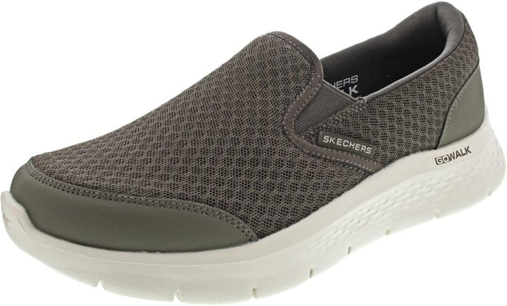 Skechers Herren 216485 Khk Sneaker, Khakifarbenes Textil Khaki Leder Khakifarbener Bes