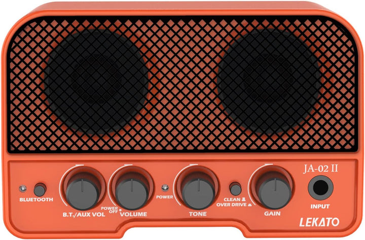 Mini Gitarrenverstärker, LEKATO 5W Drahtloser Wiederaufladbarer Verstärker mit CLEAN/OVERDRIVER-Effe