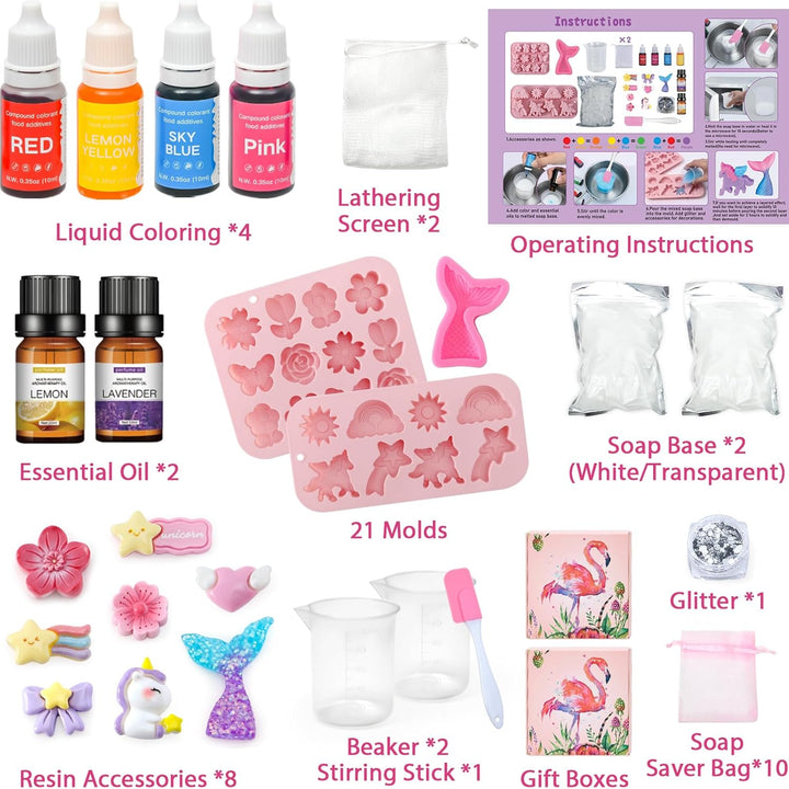Tacobear Seife Selber Machen Bastelset Kinder 5 6 7 8 9 10 11 12 DIY Set Experimente mit Seifenbasis