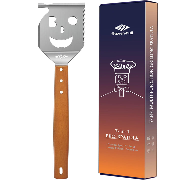 Grillspatel für Grill, 7-in-1-Grillwerkzeug für Grill,Multifunktion Grillwerkzeug, Papa-Geschenke, G