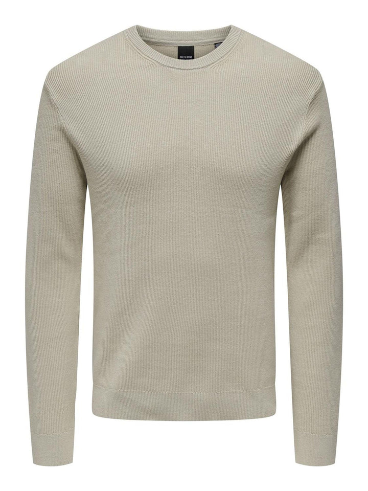 ONLY & SONS Male Strickpullover ONSPHIL Pullover XS Silver Lining, XS Silver Lining