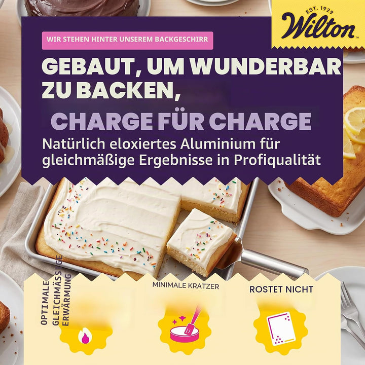 Wilton Performance Aluminium-Pfannen, 22,9 x 33 cm, Viertelblech, Kuchen-Backform 9 by 13 by 2-Inch,