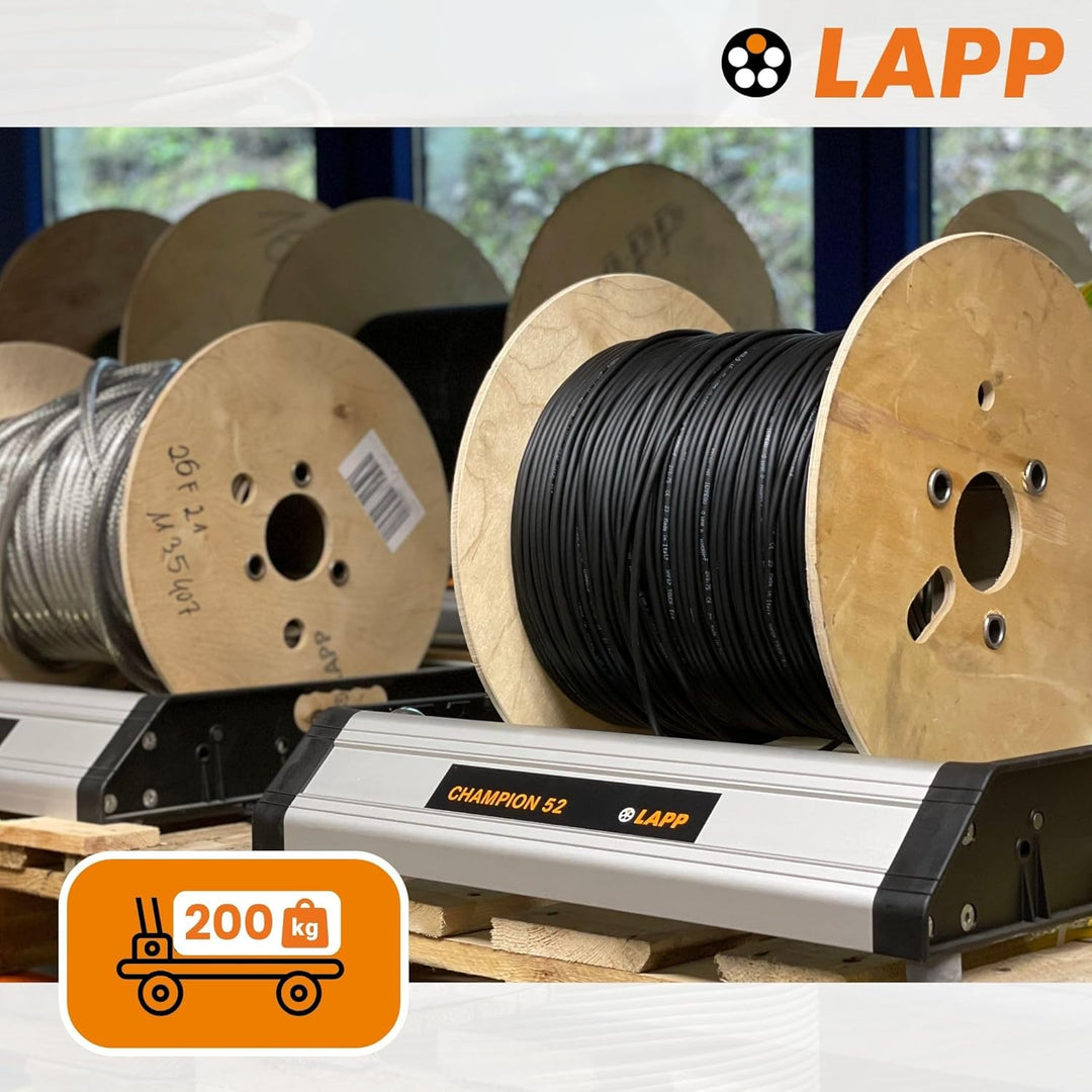 Lapp 85008070 Kabeltrommel Abroller bis 52cm - Trommelabroller Profi | Robuste Abrollvorrichtung f6c