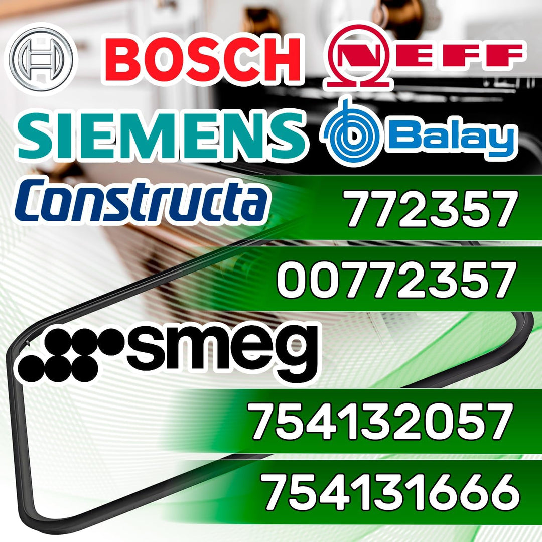 Gummi Backofen Dichtung 440 x 360 mm mit dem Originalcode 00772357 für Bosch 754132057 für Smeg - Ga