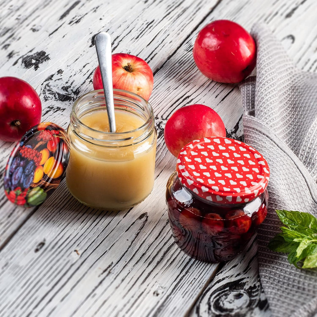 KADAX Kleine Einmachgläser 200 ml, Marmeladengläser, fi66 mm, Minigläser für Honig und Gewürze, Luft