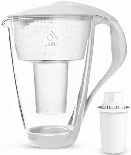 Glas-Wasserfilter Dafi Crystal Classic 2.0L inklusive 1 Filterkartusche - Weiss
