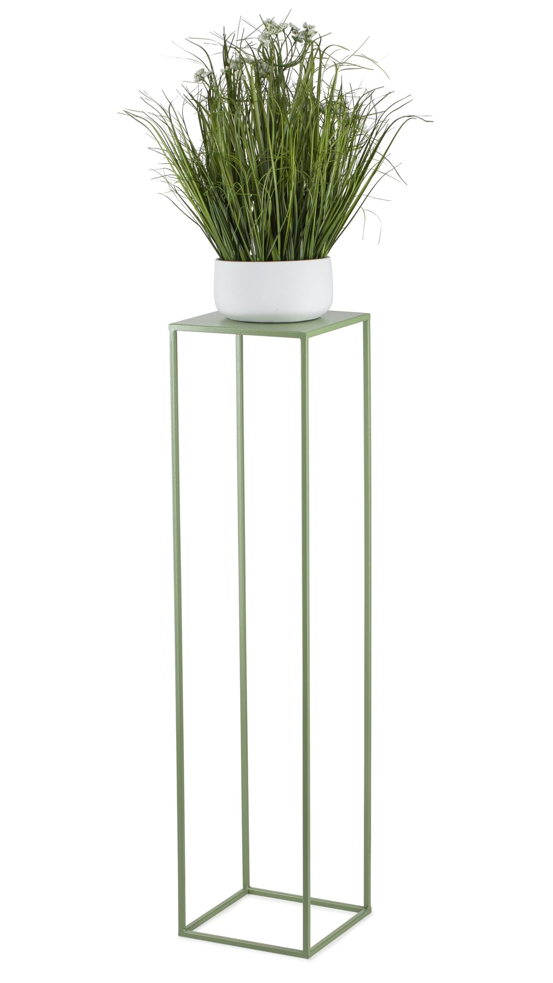 Blumenständer Metall Grün 100 cm Hoch - Solider und Robuster Blumenhocker Metall - Pflanzenständer f