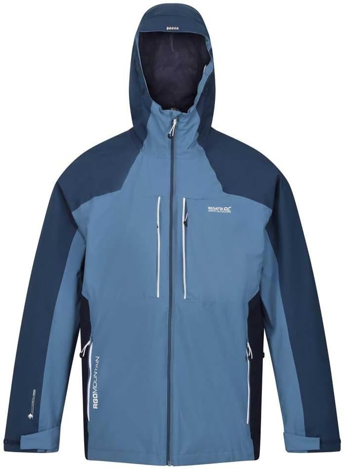 Regatta Outdoorjacke/Regenjacke Raddick für Herren Wasserdicht S Stellar/Blauer Flügel, S Stellar/Bl