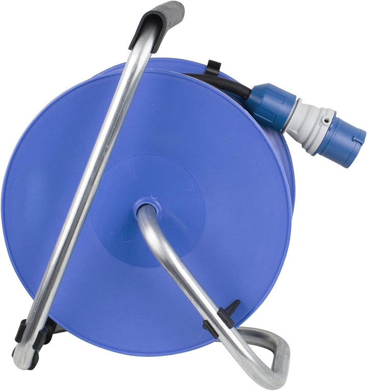 as - Schwabe Outdoor Kabeltrommel 25m mit CEE-Stecker inkl. neuer powerlight Spannungsanzeige, 3 Ste
