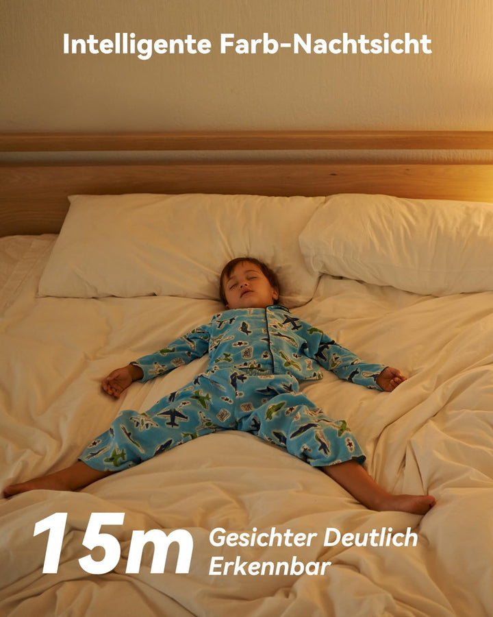 Imou Überwachungskamera Innen mit 2K Dual-Objektiv, 2.4GHz/5GHz WLAN, Personen-/Haustiererkennung, F