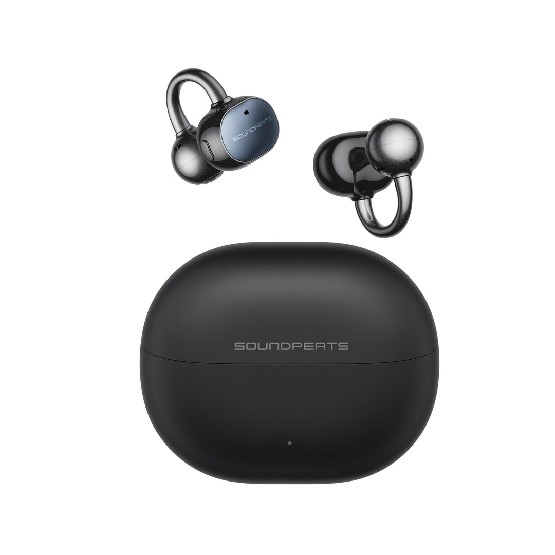 SoundPEATS UU2 Open-Ear Clip Bluetooth-Kopfhörer, Schwarz | 12mm Titan-Membran, LDAC Hi-Res, 42 Std.