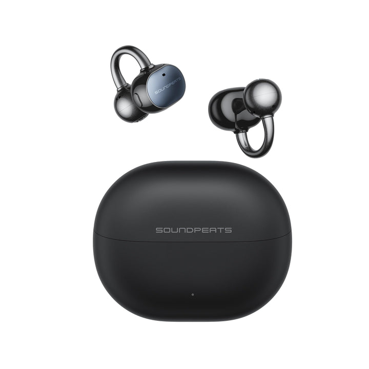 SoundPEATS UU2 Open-Ear Clip Bluetooth-Kopfhörer, Schwarz | 12mm Titan-Membran, LDAC Hi-Res, 42 Std.