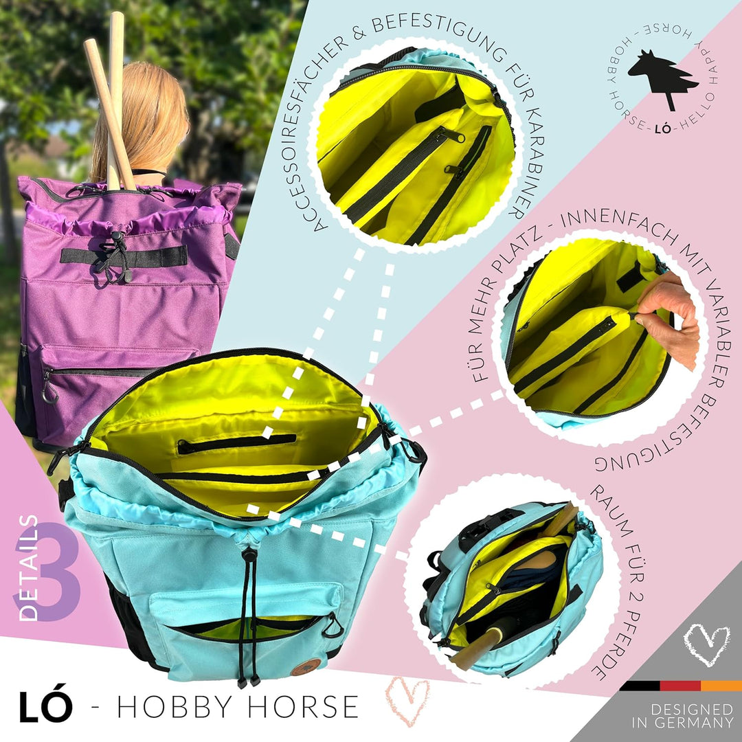 Driver13 LÓ Hobbyhorse Steckenpferd Rucksack aruba-blue-hell, Aruba-blue