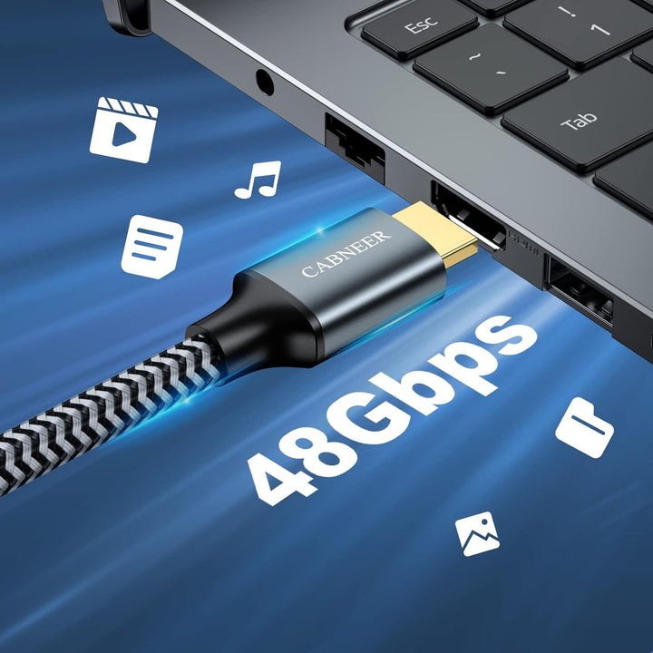 8K HDMI 2.1 Kabel 4m, HDMI Kabel Hoch Geschwindig 48Gbps 8K@60Hz 4K@120Hz 2.2/2.3 für Dolby eARC HDC