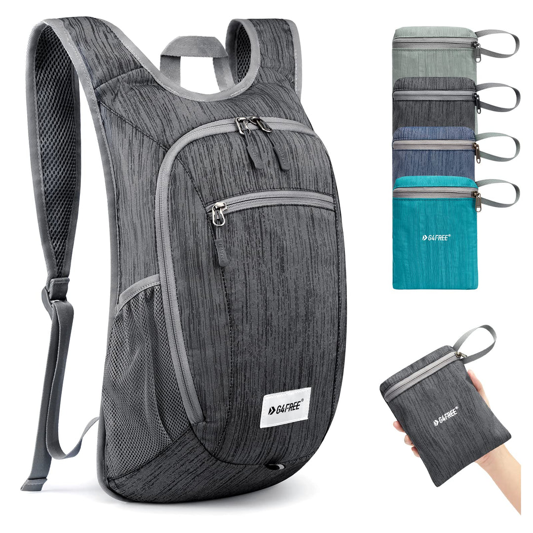 G4Free 10/15/20L Faltbarer Rucksack Klein, Wanderrucksack Leicht, Tagesrucksack Damen Herren für Wan