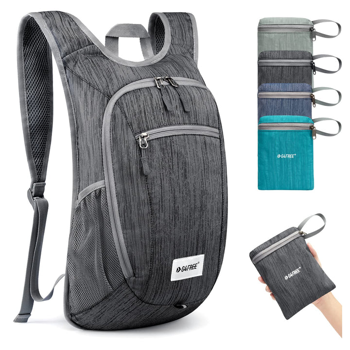 G4Free 10/15/20L Faltbarer Rucksack Klein, Wanderrucksack Leicht, Tagesrucksack Damen Herren für Wan