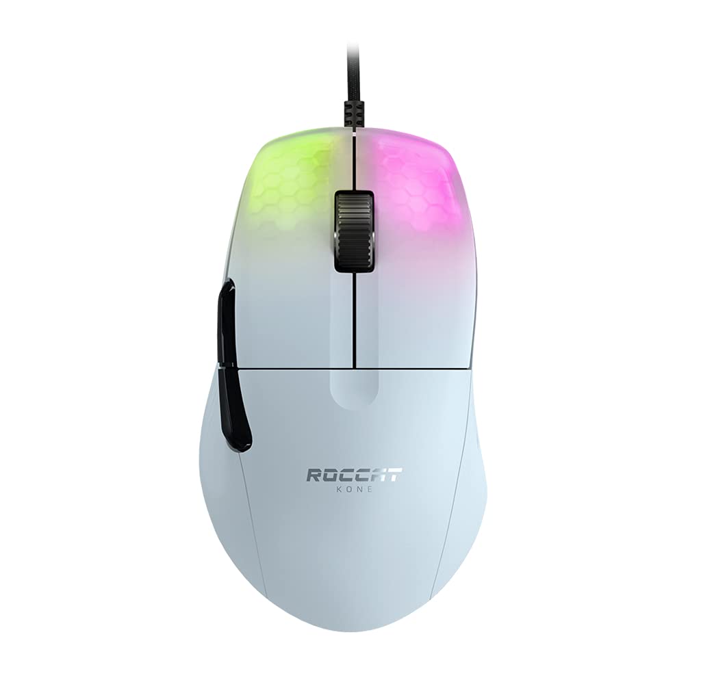 Roccat Kone Pro - Lightweight Ergonomic Optical Performance Gaming Maus , weiss Weiss Kone Pro Singl