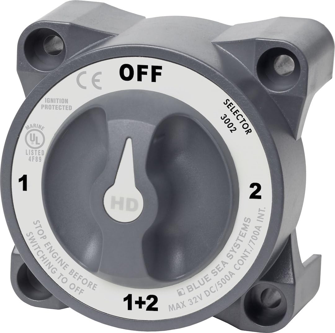 Blue Sea Systems hd-Series Robuster Batterie Schalter Schalter 4 Positionen, Schalter 4 Positionen
