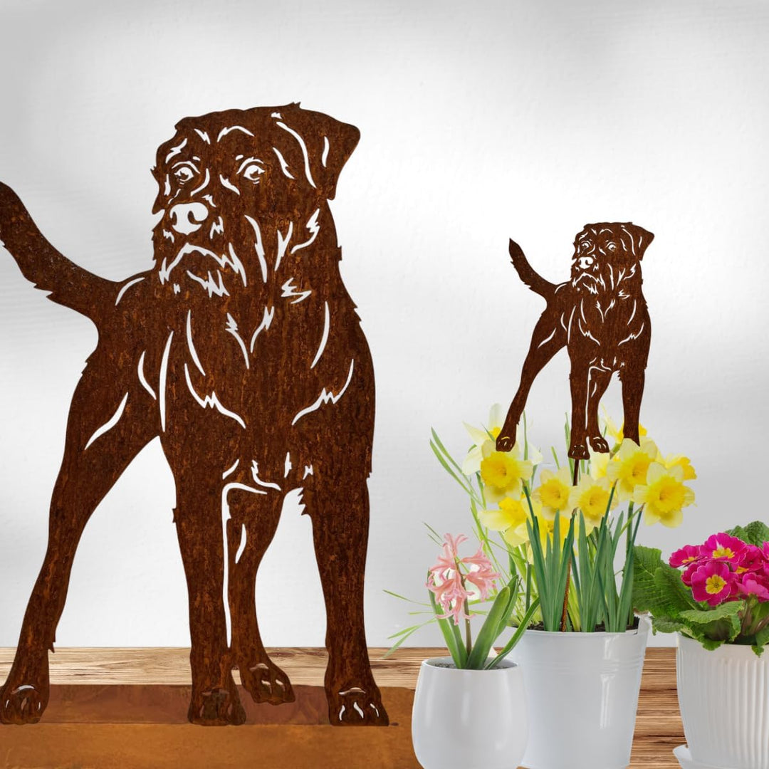 Terma Stahldesign Edelrost Hund Verschiedene Rassen, Handmade Germany, tolle gartendeko aus Rost-Met