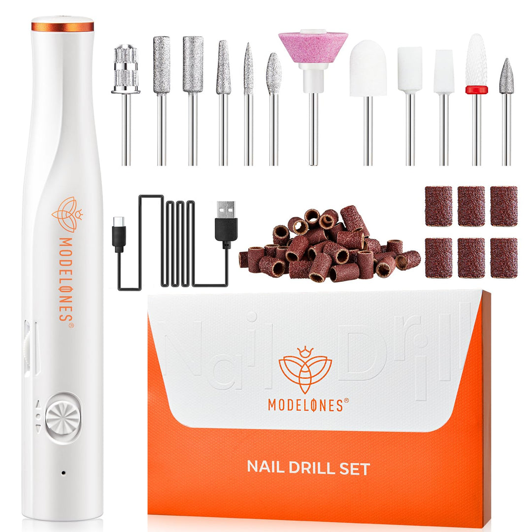 modelones Nagelfräser Kabellos, 13 in 1 Fräser für Gelnägel 22000 u/Min, Maniküre und Pediküre Set,