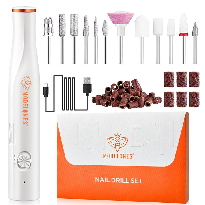 modelones Nagelfräser Kabellos, 13 in 1 Fräser für Gelnägel 22000 u/Min, Maniküre und Pediküre Set,
