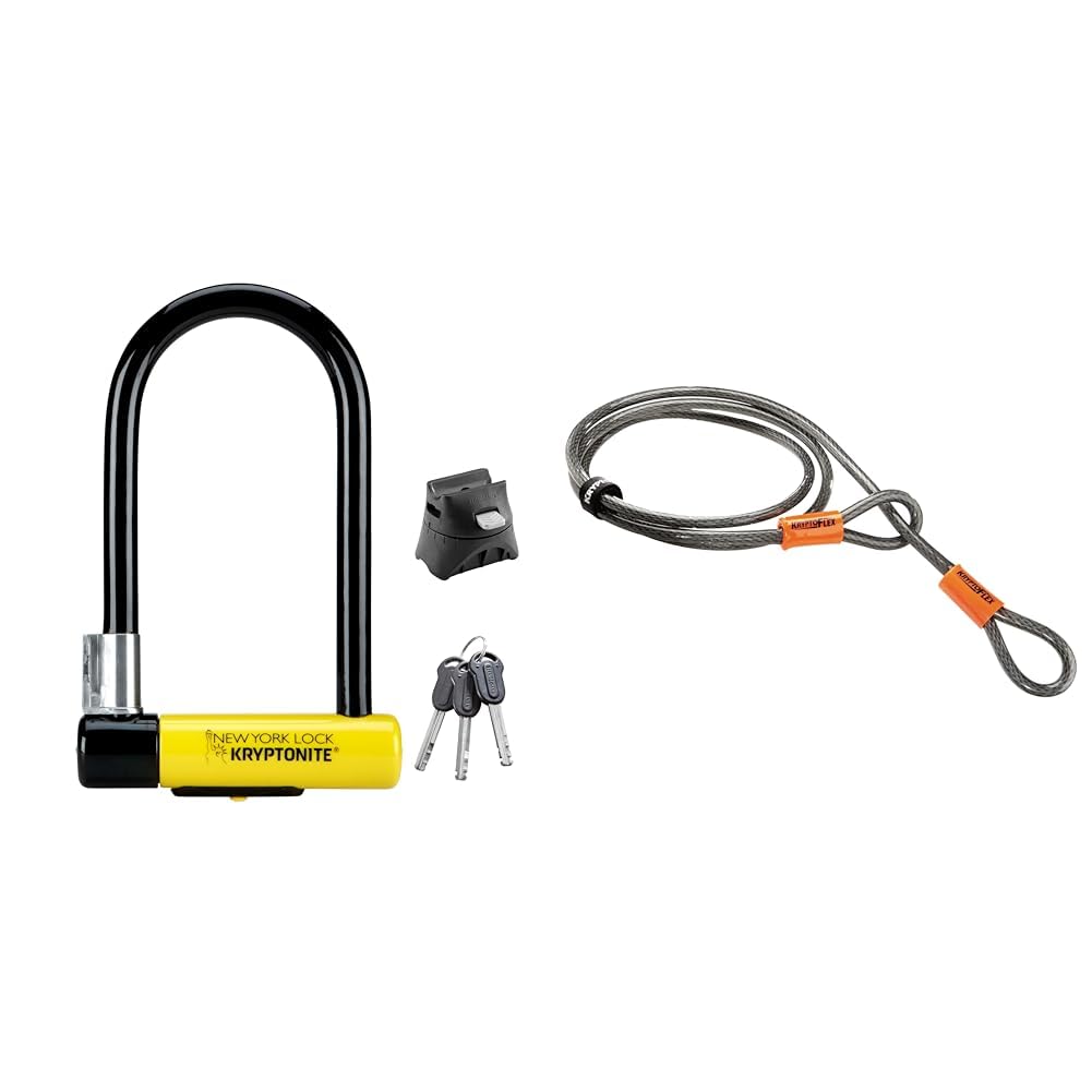 Kryptonite New York Standard Fahrrad Bügelschloss New York Lock Standard (10x20cm) Schloss + Schlauf