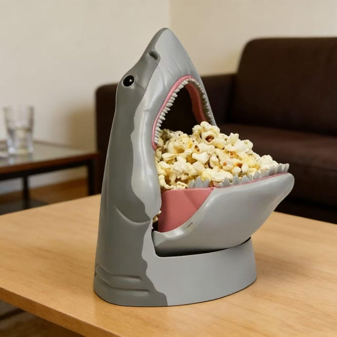 Brandneue Hai-Form - Aufbewahrungsbox - Popcorn-Chipps - Süssigkeiten-Lager - Eimer, dekorative Orga