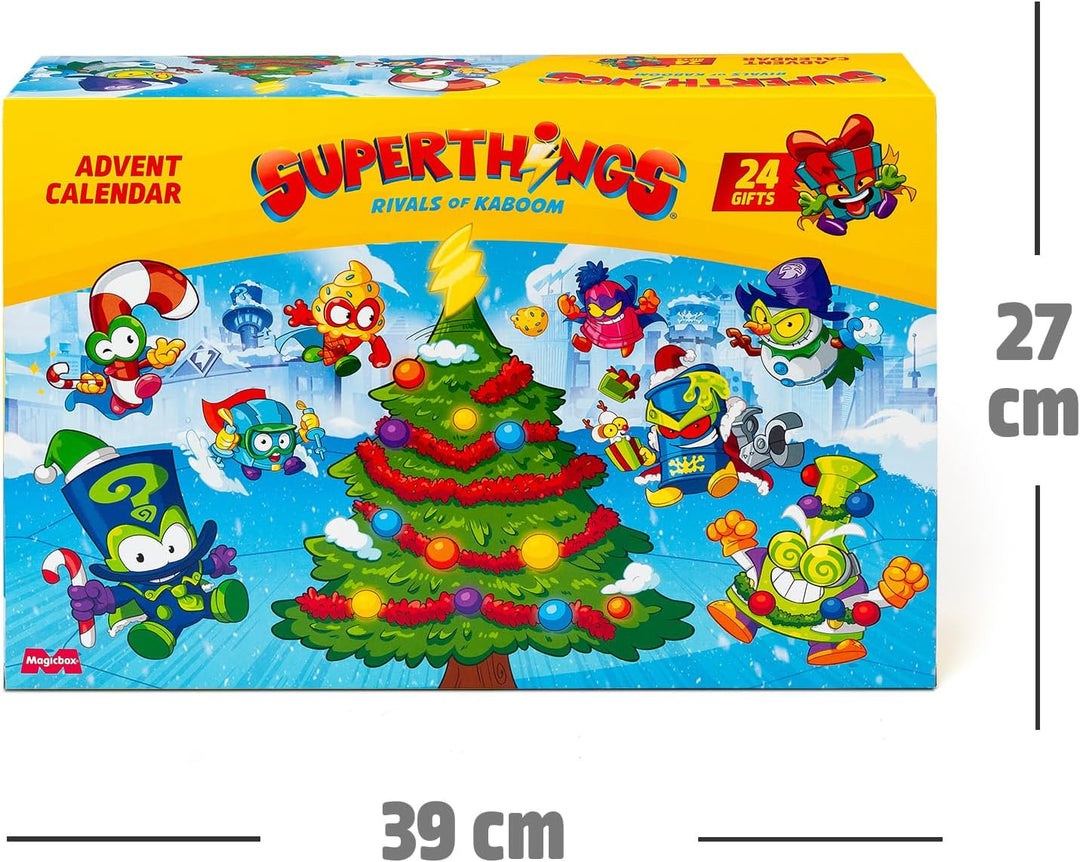 Superthings Adventskalender mit 24 besonderen Geschenken und Überraschungen. Enthält Minifiguren von