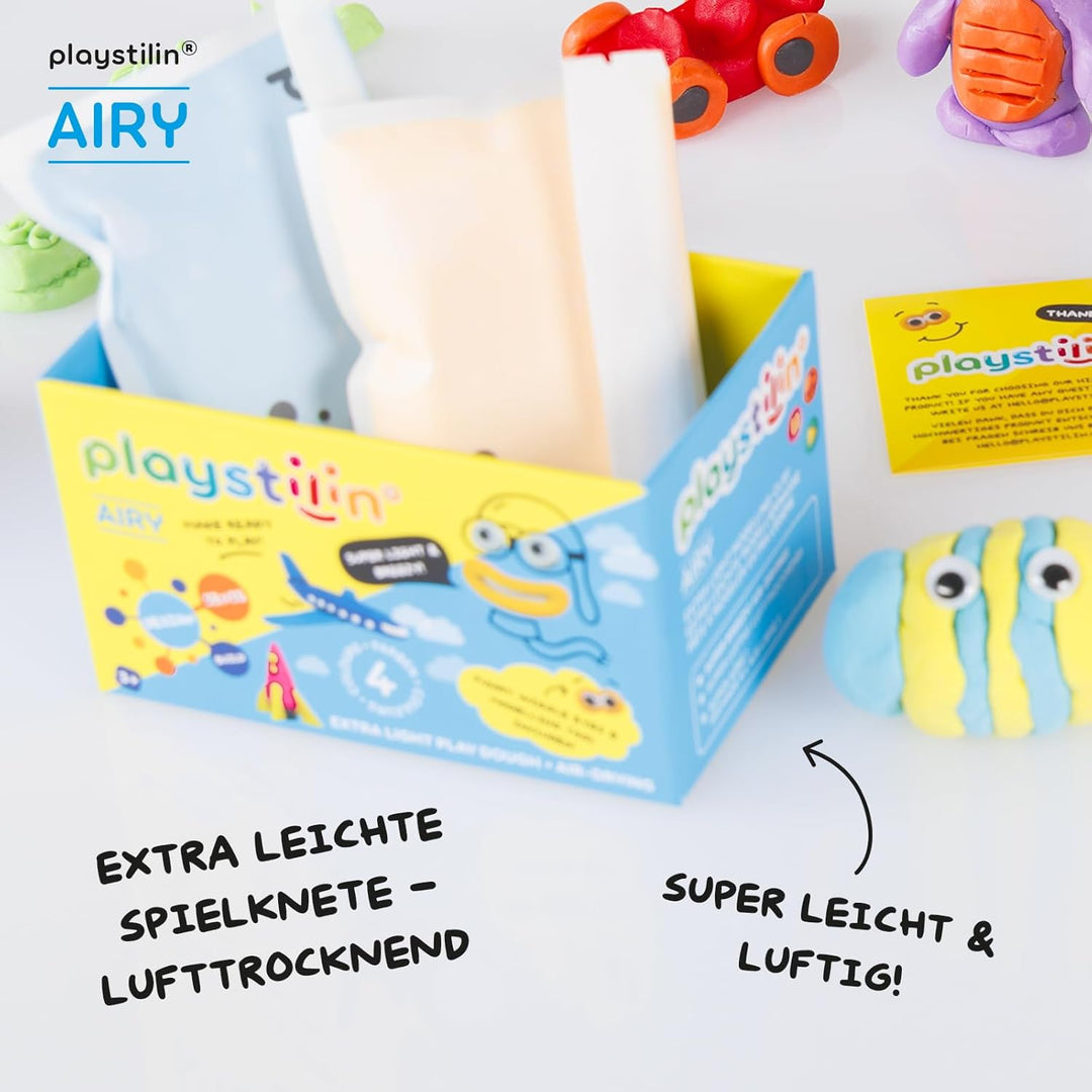 Playstilin Airy - extra leichte Spielknete, superluftige, vegane Kinderknete, kreatives Plastilin Kn