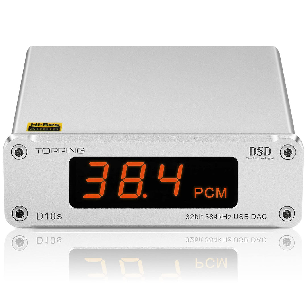 Topping D10s Mini USB DAC ES9038Q2M XMOS XU208 PCM384kHz DSD256 Native Audio Amplifier Decoder Silbe