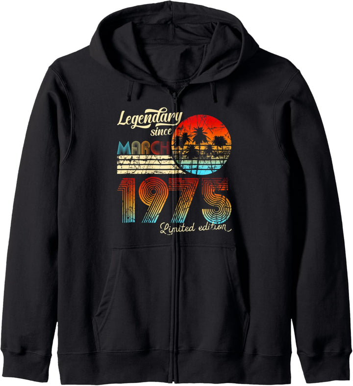 Geburtstag Legendary Since März 1975 Kapuzenjacke
