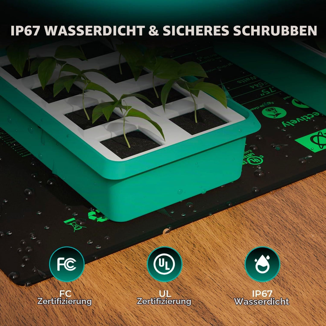 MARS HYDRO Heizmatte Pflanzen, Wärmematte Set mit Thermostatregler für Sämling Germination und Haust
