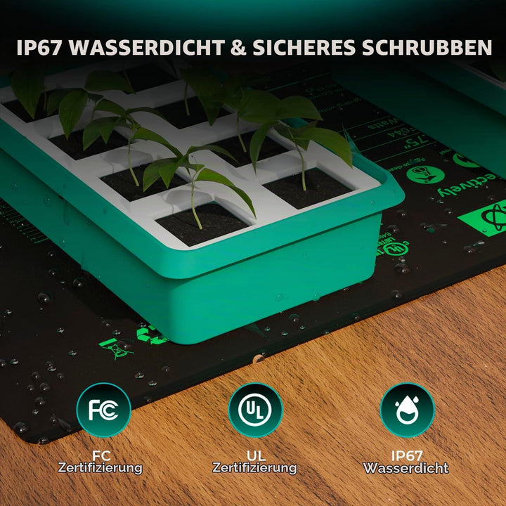 MARS HYDRO Heizmatte Pflanzen, Wärmematte Set mit Thermostatregler für Sämling Germination und Haust