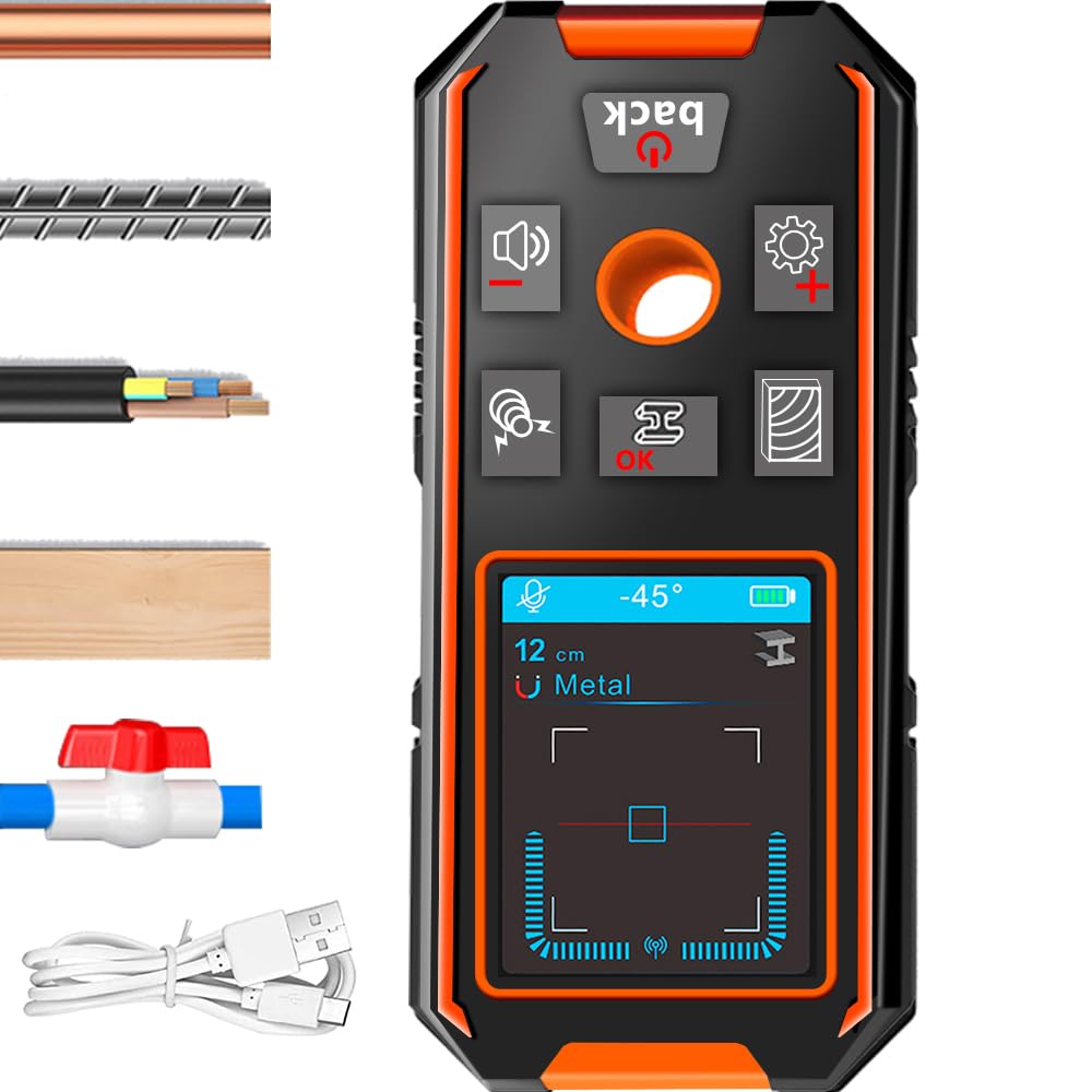 NF-513 Professioneller Leitungssucher Ortungsgerät, Multifunktionaler Wand Scanner Detektor für Holz