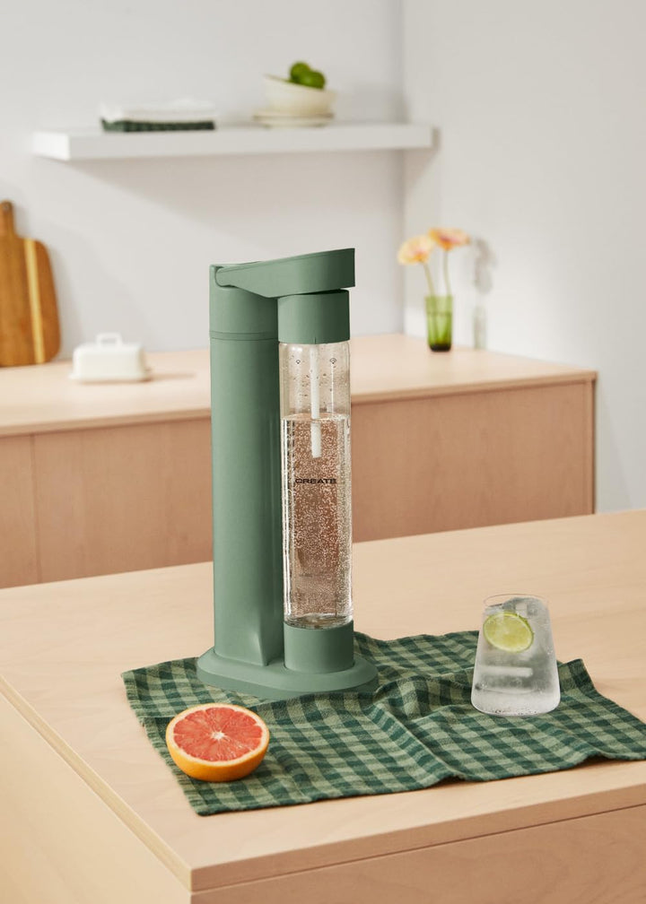 CREATE/SODA MAKER STUDIO/Wassersprudler 1L Salbeigrün/Keine CO2-Flaschen enthalten, kohlensäurehalti