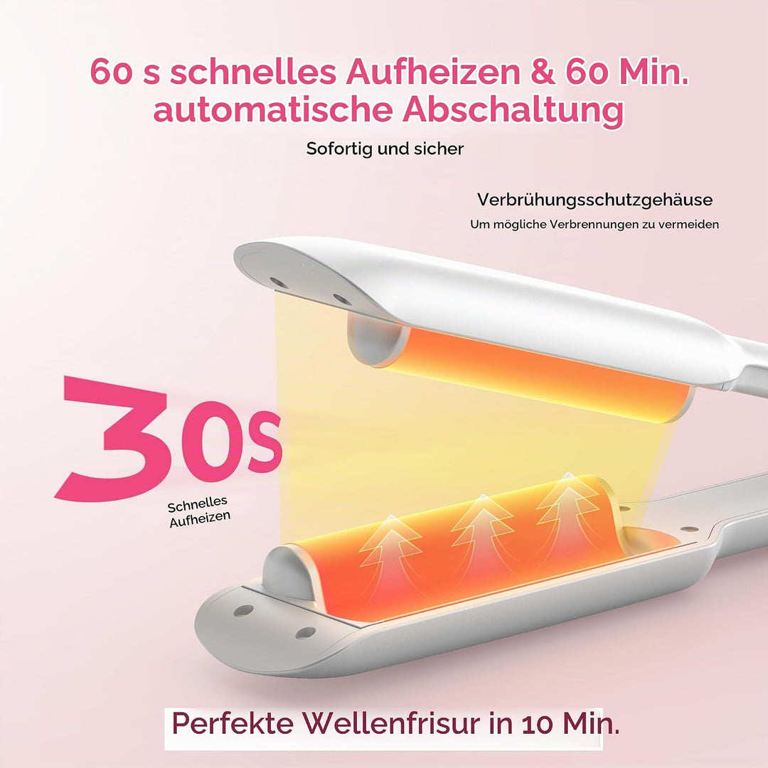 OKWRAP Beach Waves Lockenstab Grosse Locken, Welleneisen Für Haare, 32MM Deep Beachwaves Lockengerät