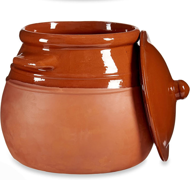 Tontopf mit Deckel 4,5 L Stewpot Eintopf - Schmortopf Antike - Tongeschirr Mittelalter - Wikinger -