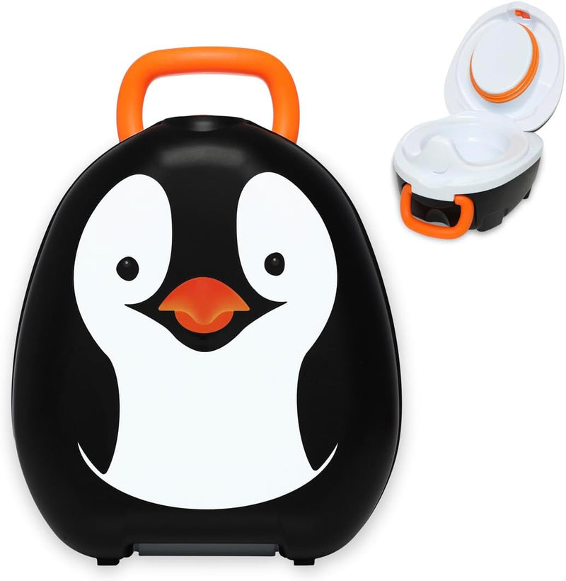 My Carry Potty - Pinguin Travel Töpfchen, preisgekrönter tragbarer Toilettensitz für Kleinkinder, de