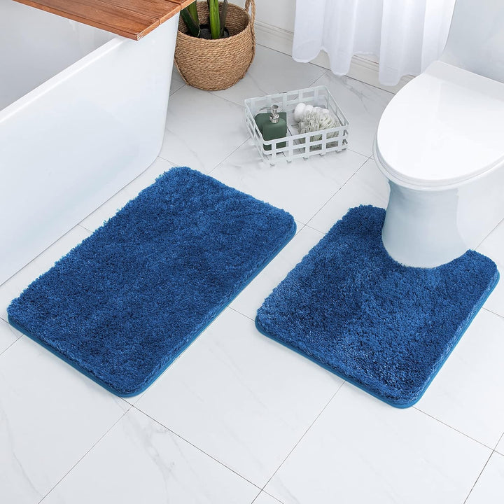 MIULEE Badematte Weiche Badteppich U Förmige Deko Matte rutschfest Fussmatte Flauschig Teppich Wasch