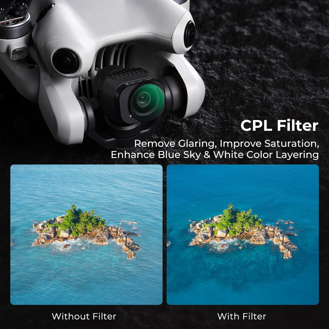 K&F Concept Mini 4 Pro ND Filterset,Polfilter,6 Stück CPL, ND8, ND16, ND32, ND64, ND128 Filter Kompa
