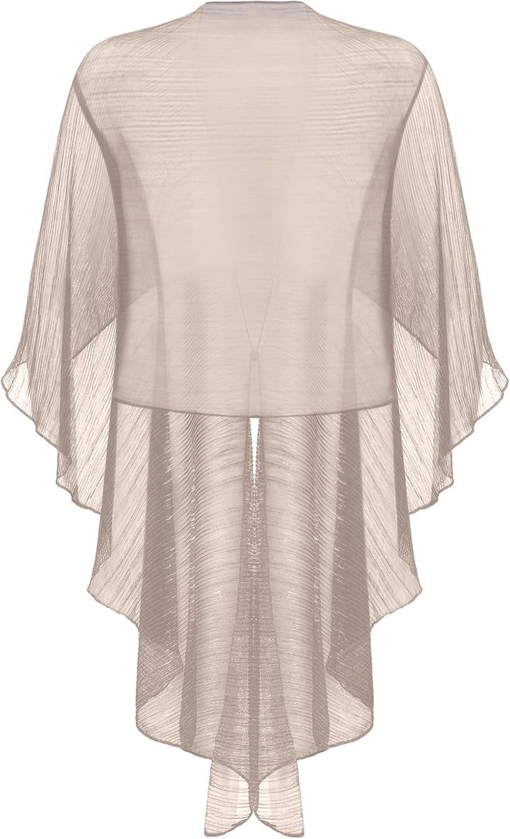 Vera Mont Damen Cape im Glitzer-Look Standard Einheitsgrösse Rosé/Silver, Standard Einheitsgrösse Ro