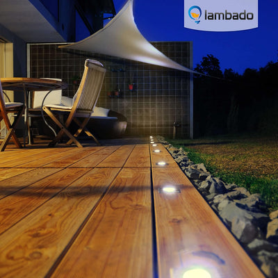 lambado® LED Bodeneinbaustrahler für Aussen IP67 - Wasserdicht & Befahrbar inkl. 3W 230V GU10 Strahl