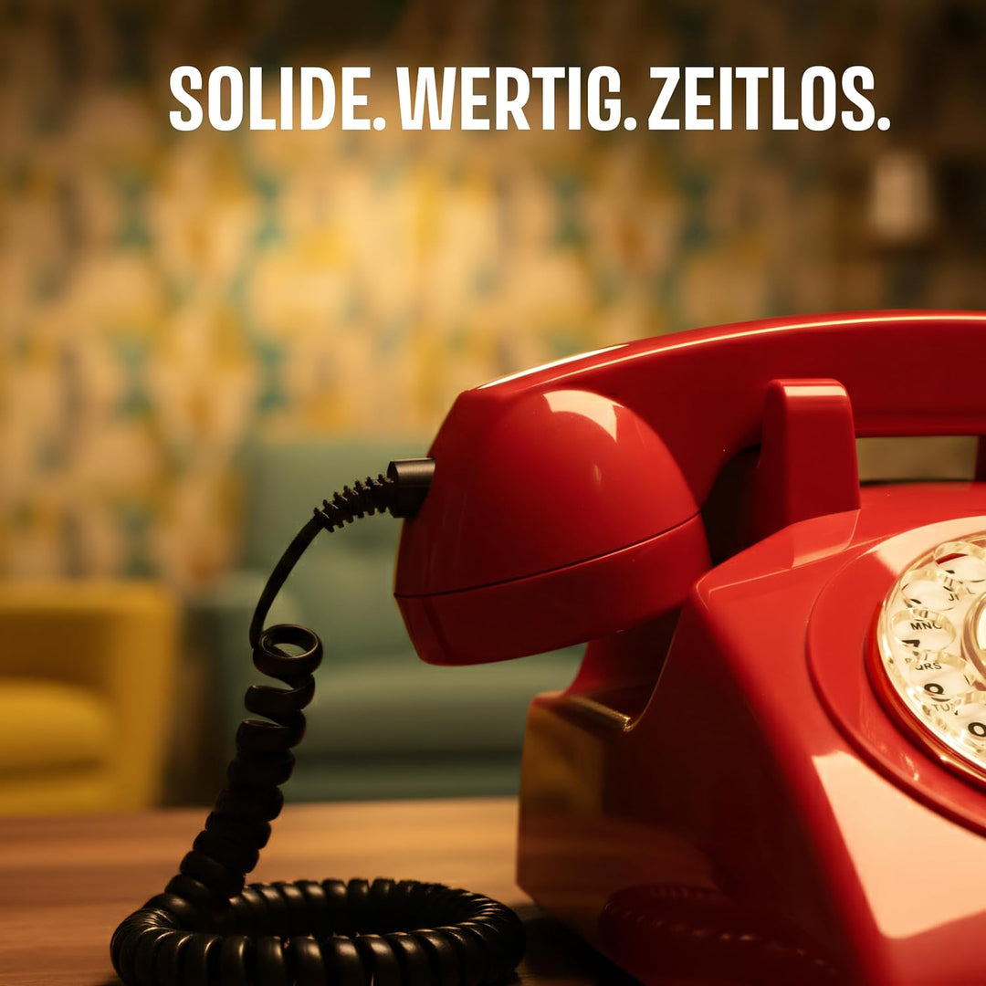 Retro Telefon mit Wählscheibe und Metallklingel vom Dresdener Entwicklungshaus Opis Technology – Das